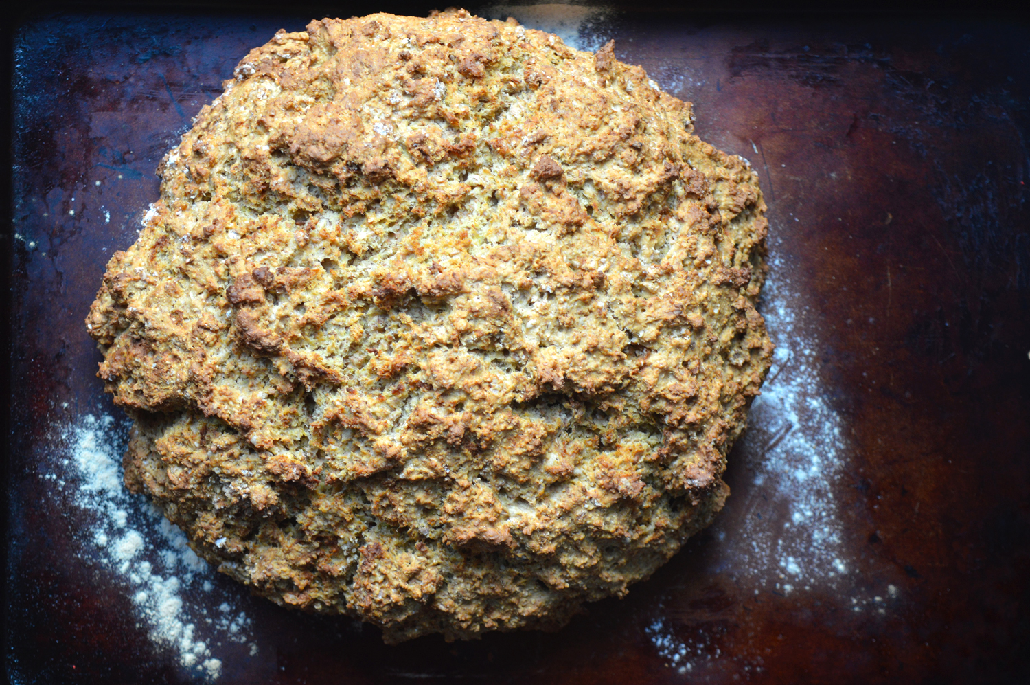 A substanital soda bread loaf of wholesome goodness