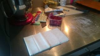 chocolate filo parcels