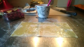 chocolate filo parcels