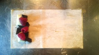 chocolate filo parcels