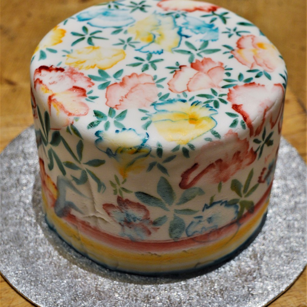 hand painted cake